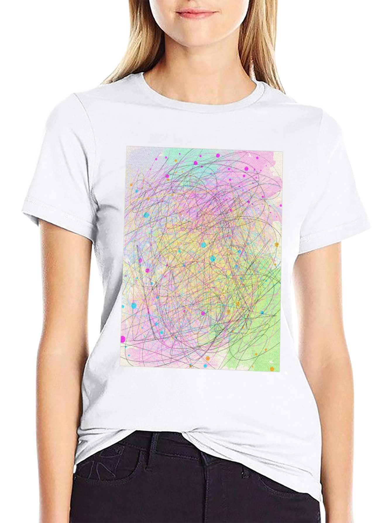 Abstract Scribble Art T-Shirt - Soft Cotton Tee