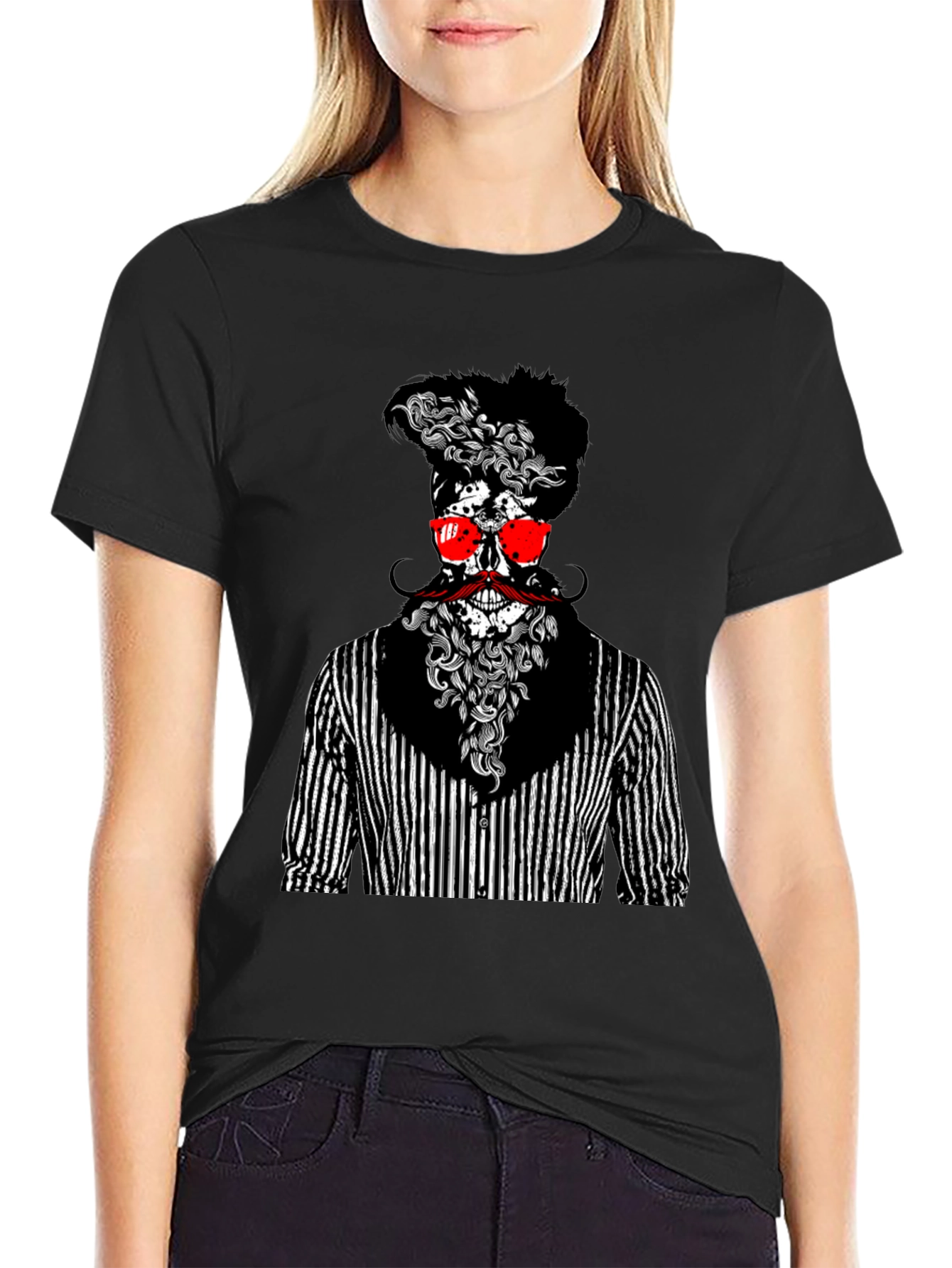 Skull Gentleman Graphic Tee - Unique Style