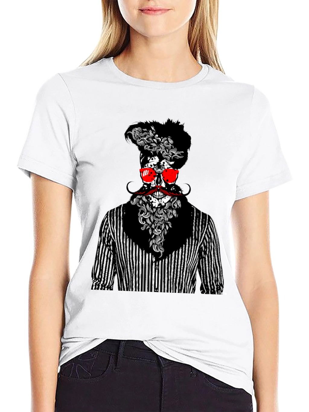 Skull Gentleman Graphic Tee - Unique Style