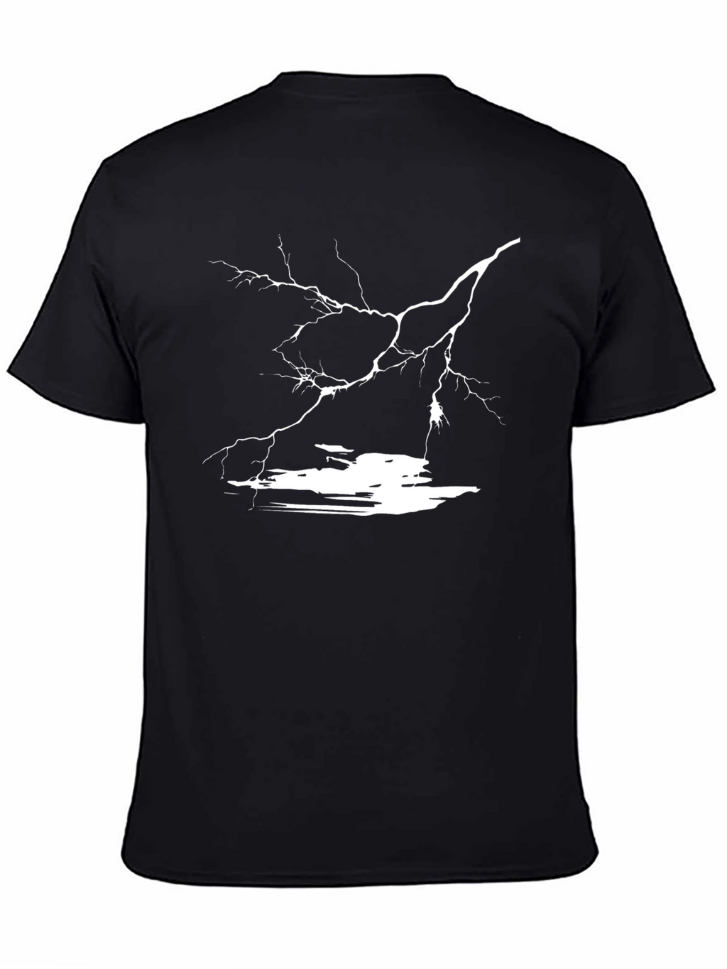 Lightning Strike Graphic Black T-Shirt