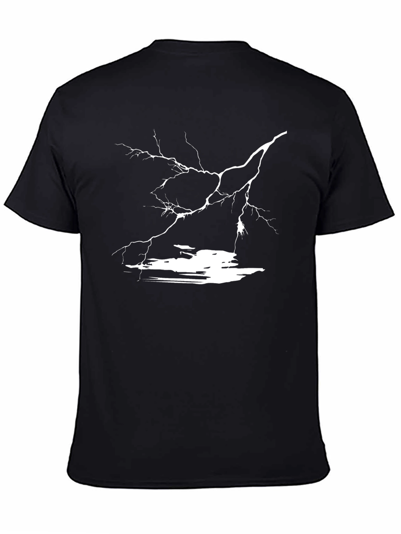Lightning Strike Graphic Black T-Shirt