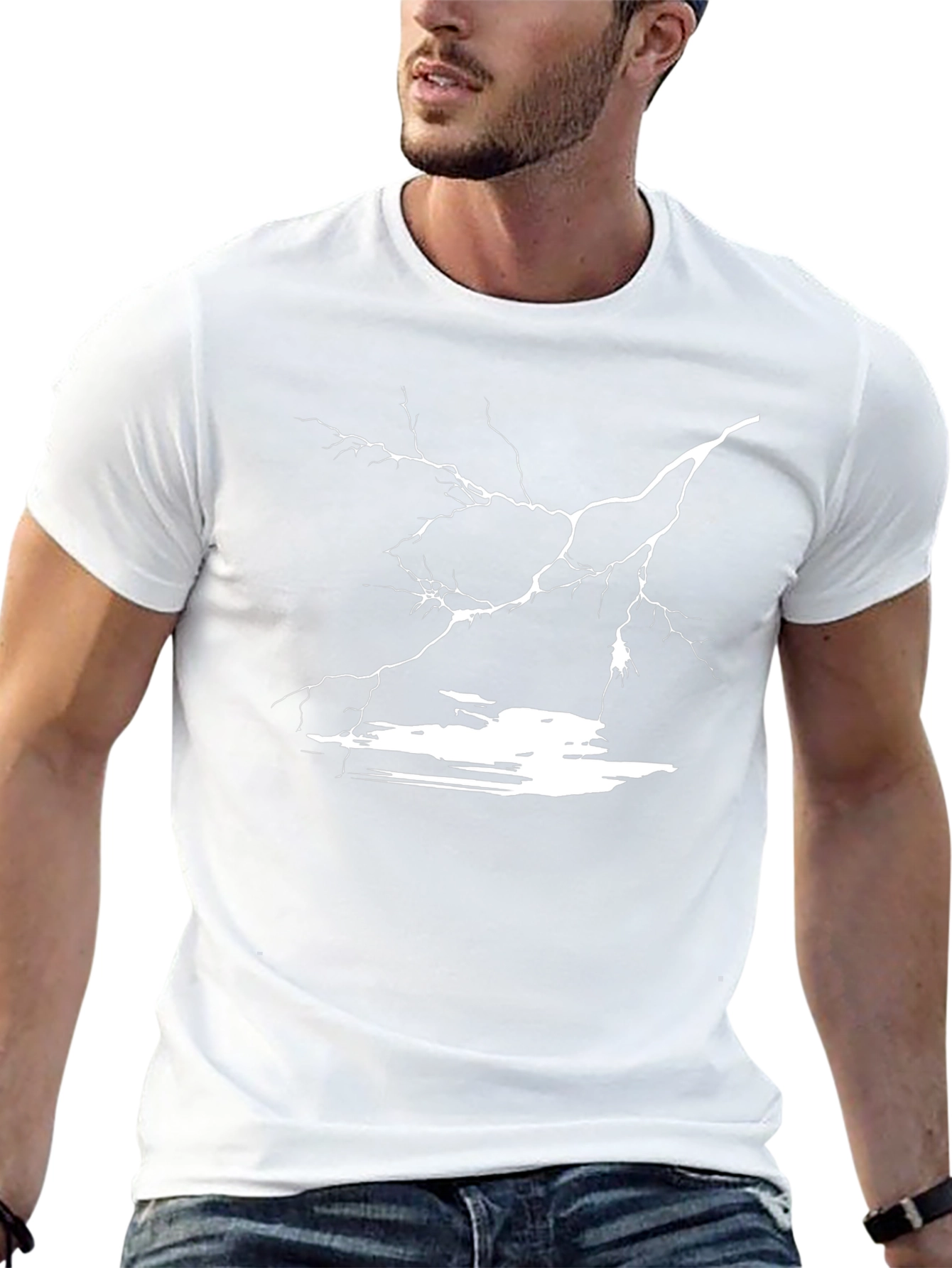 Lightning Strike Graphic Black T-Shirt