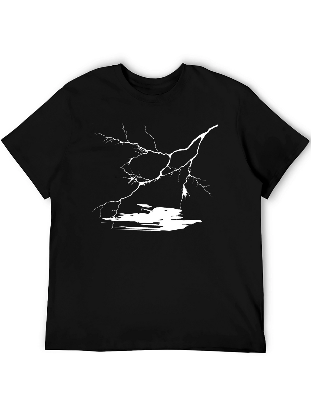 Lightning Strike Graphic Black T-Shirt