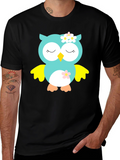 Owl Graphic Tee - Cute Cartoon Animal T-Shirt