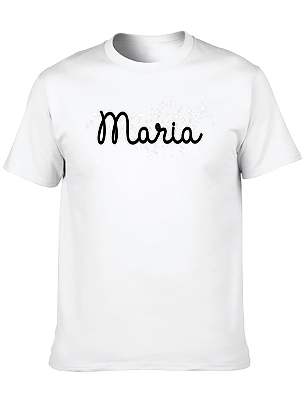 Maria Custom Name Black T-Shirt