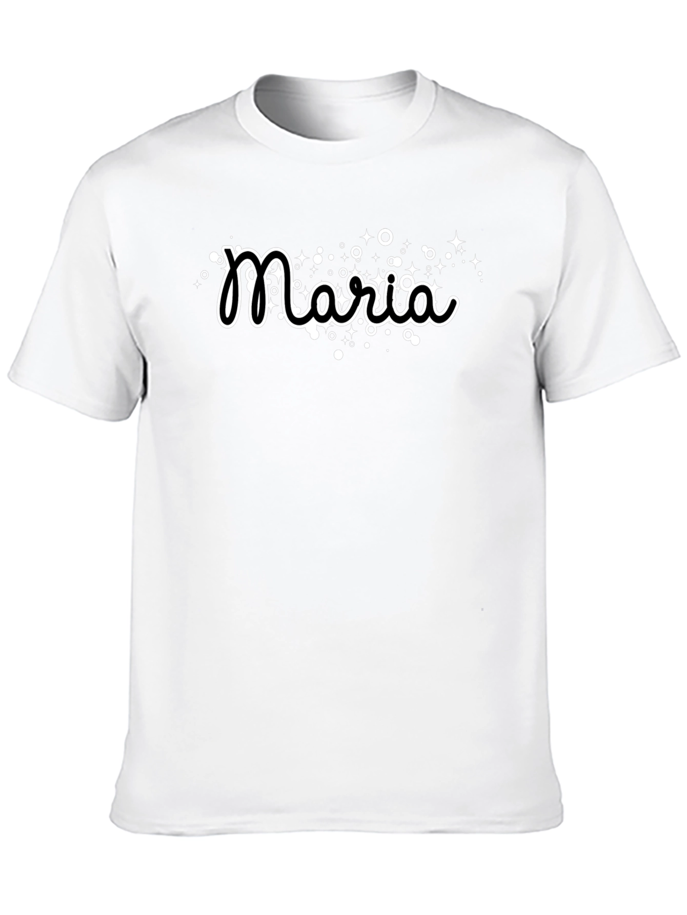 Maria Custom Name Black T-Shirt