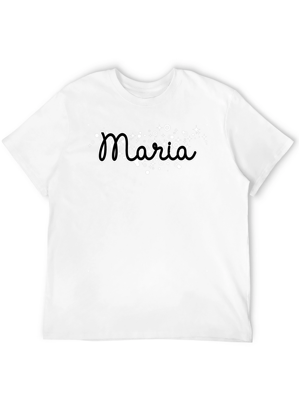 Maria Custom Name Black T-Shirt