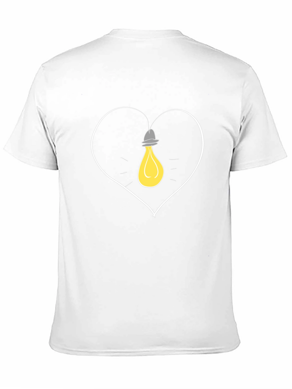 Heart Lightbulb Graphic Tee - Black