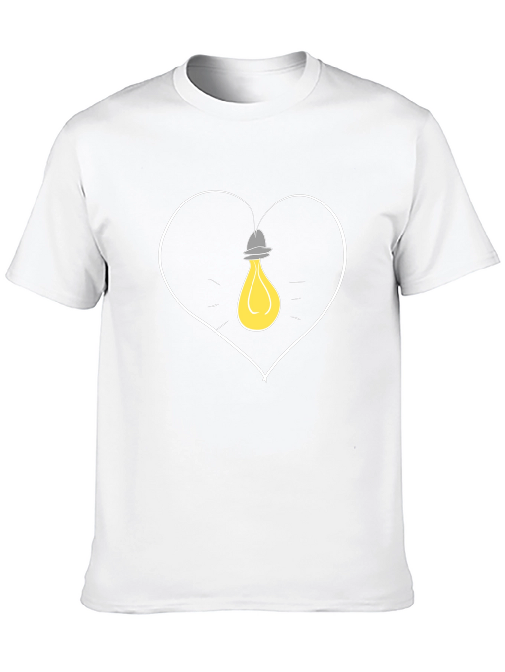 Heart Lightbulb Graphic Tee - Black