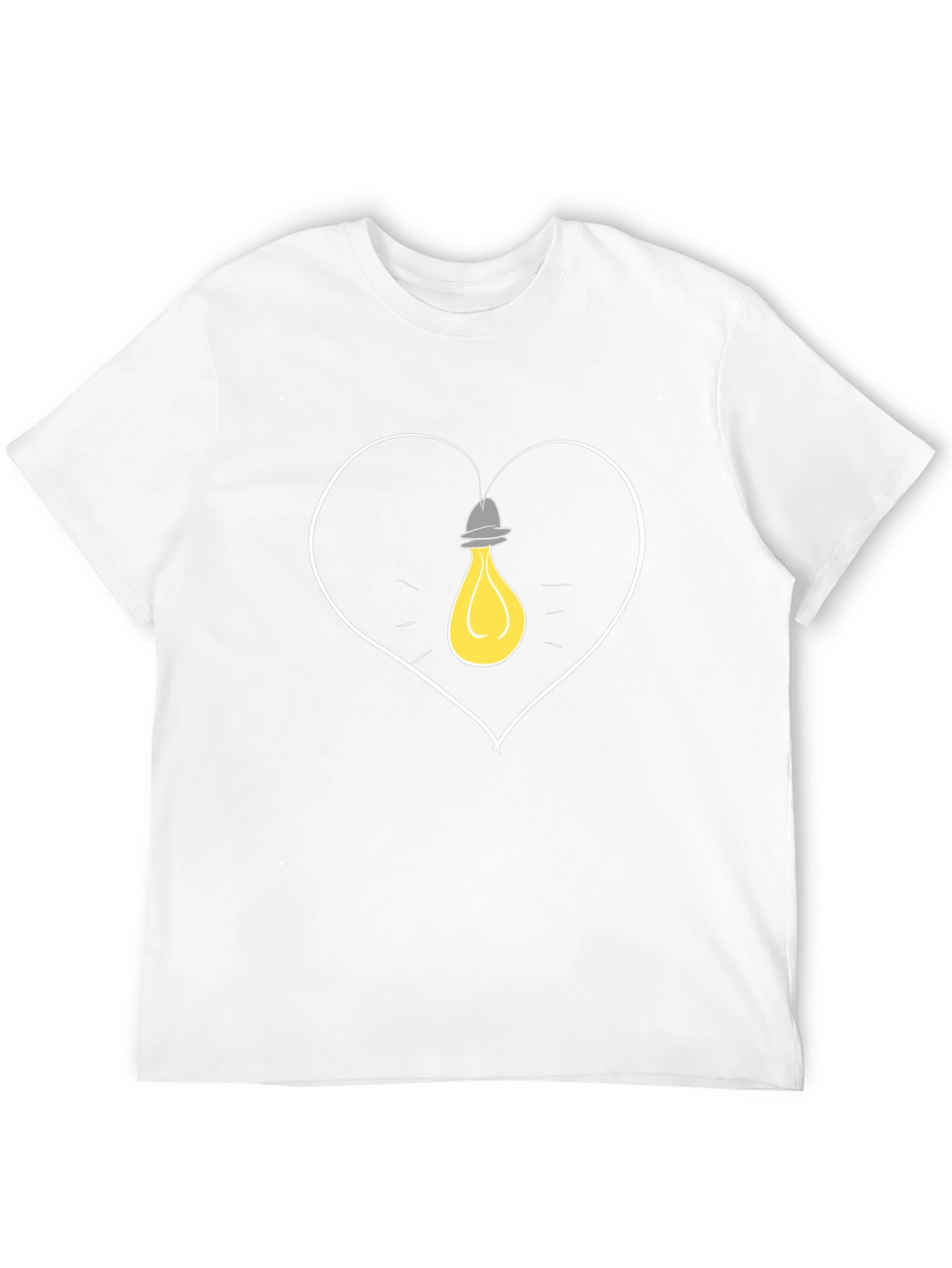 Heart Lightbulb Graphic Tee - Black