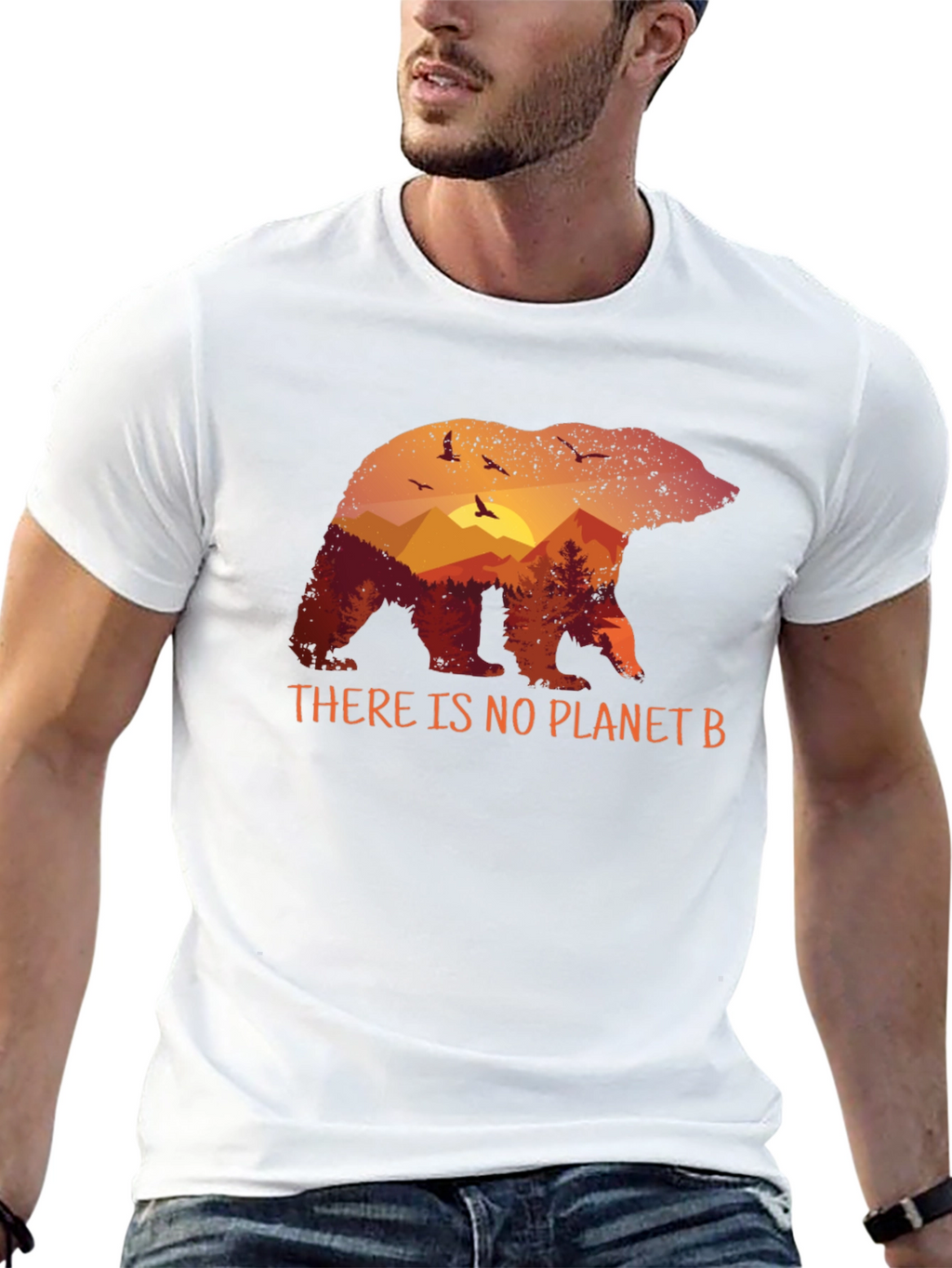 Planet B Bear Graphic T-Shirt - Eco-Friendly Design