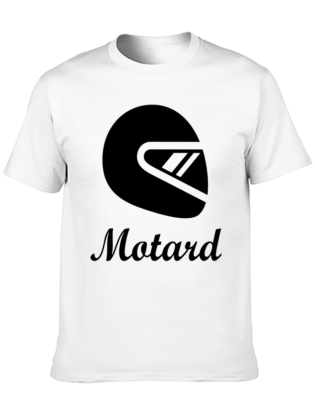 Motard Helmet Graphic T-Shirt - Black