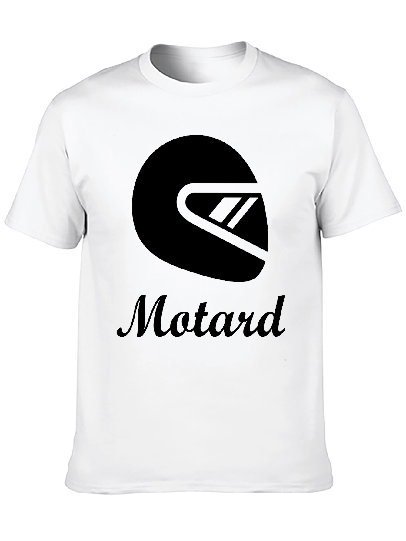 Motard Helmet Graphic T-Shirt - Black