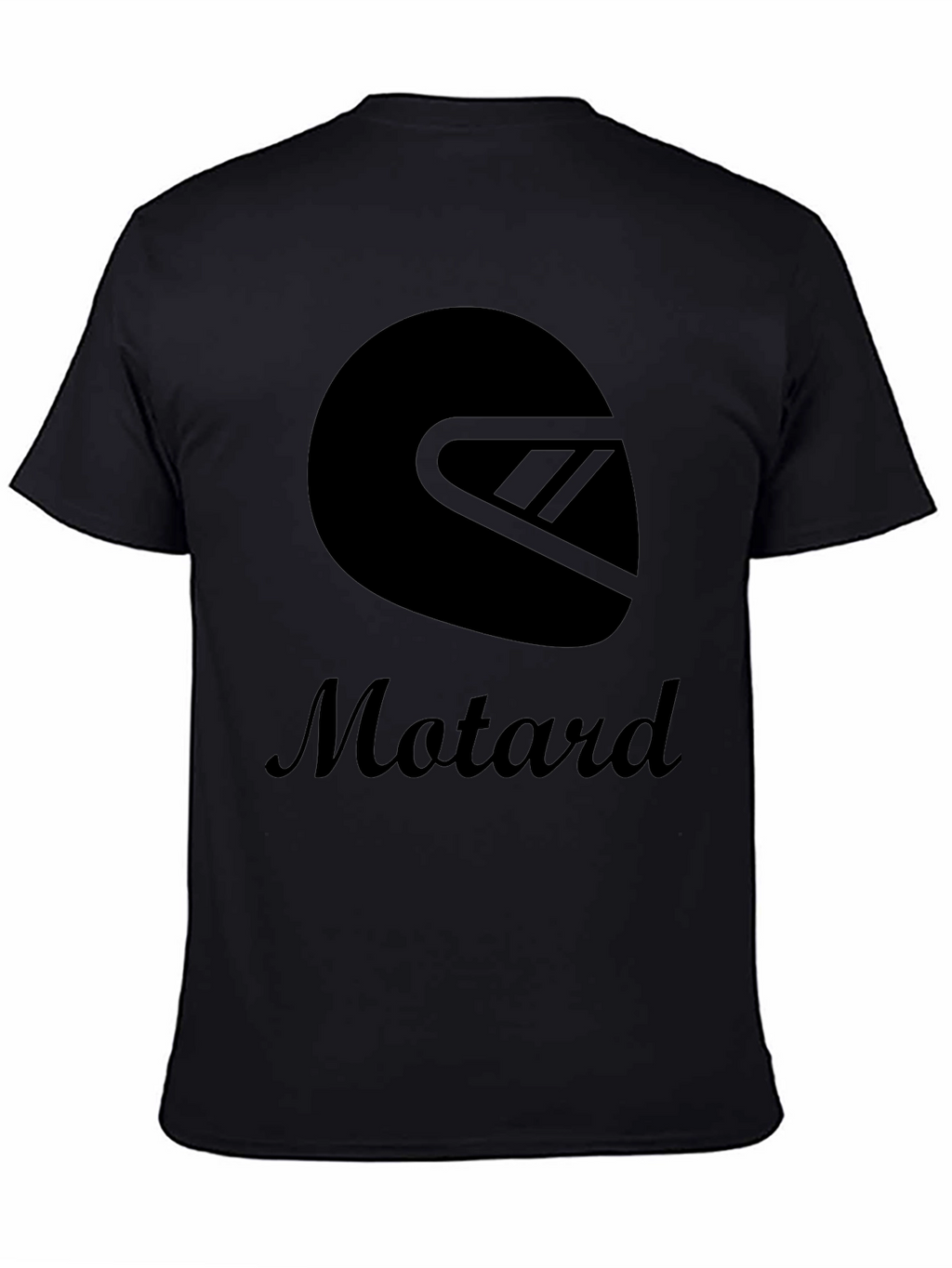 Motard Helmet Graphic T-Shirt - Black