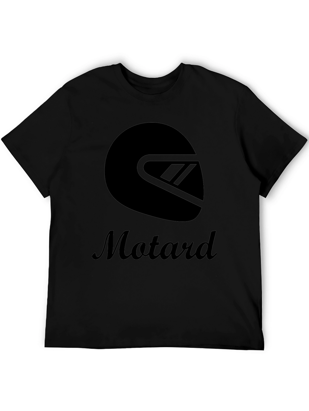 Motard Helmet Graphic T-Shirt - Black