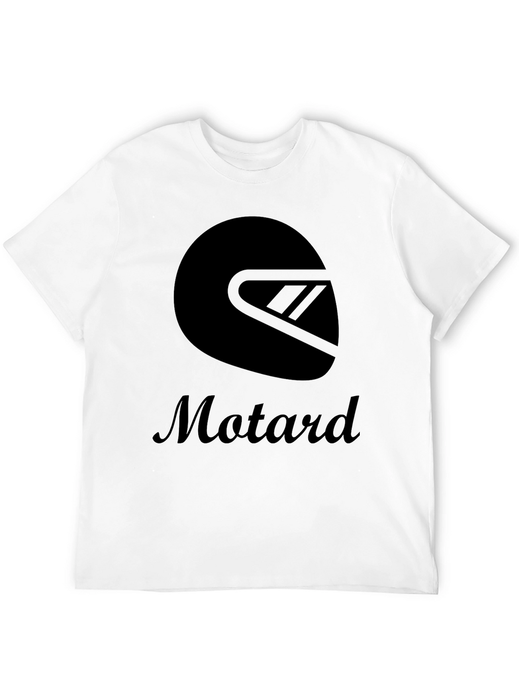 Motard Helmet Graphic T-Shirt - Black