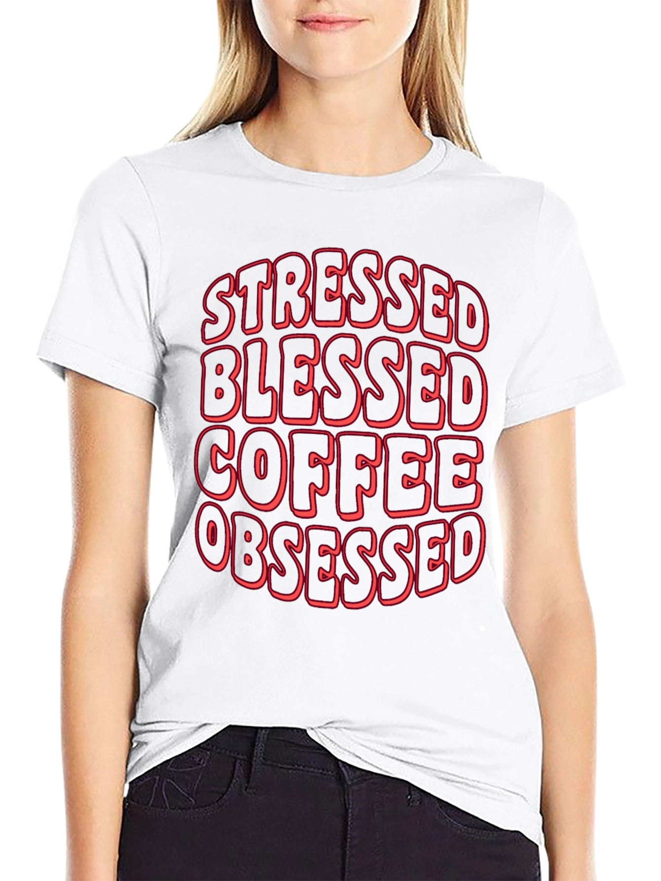 Stressed Blessed Coffee Obsessed T-Shirt
