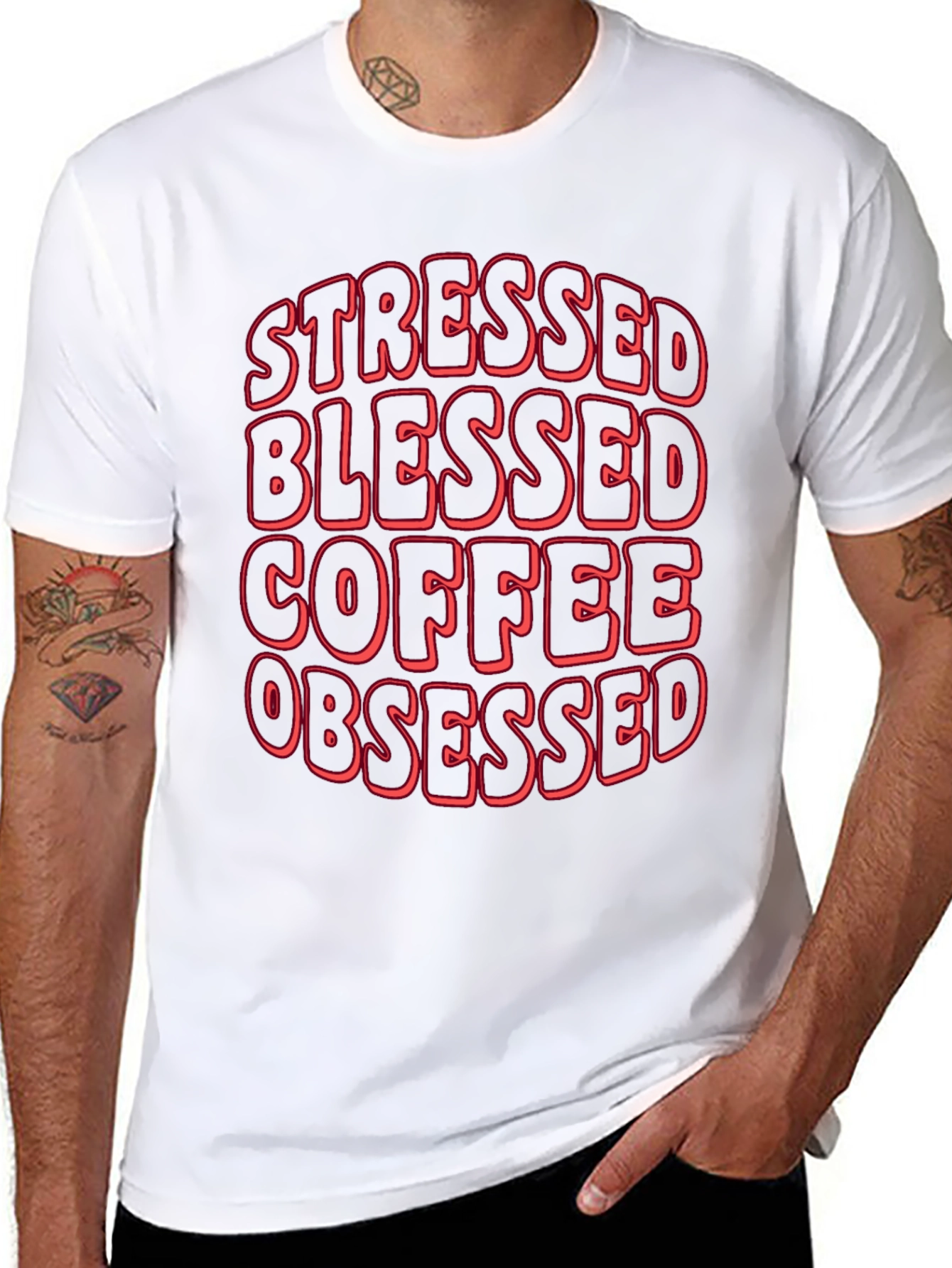 Stressed Blessed Coffee Obsessed T-Shirt