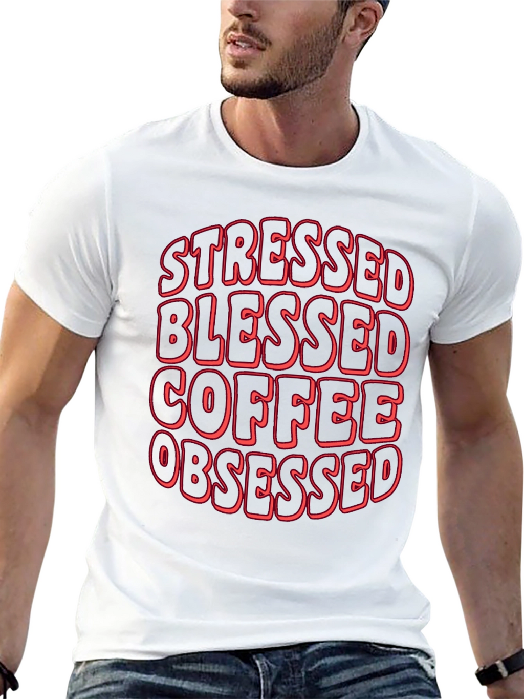 Stressed Blessed Coffee Obsessed T-Shirt