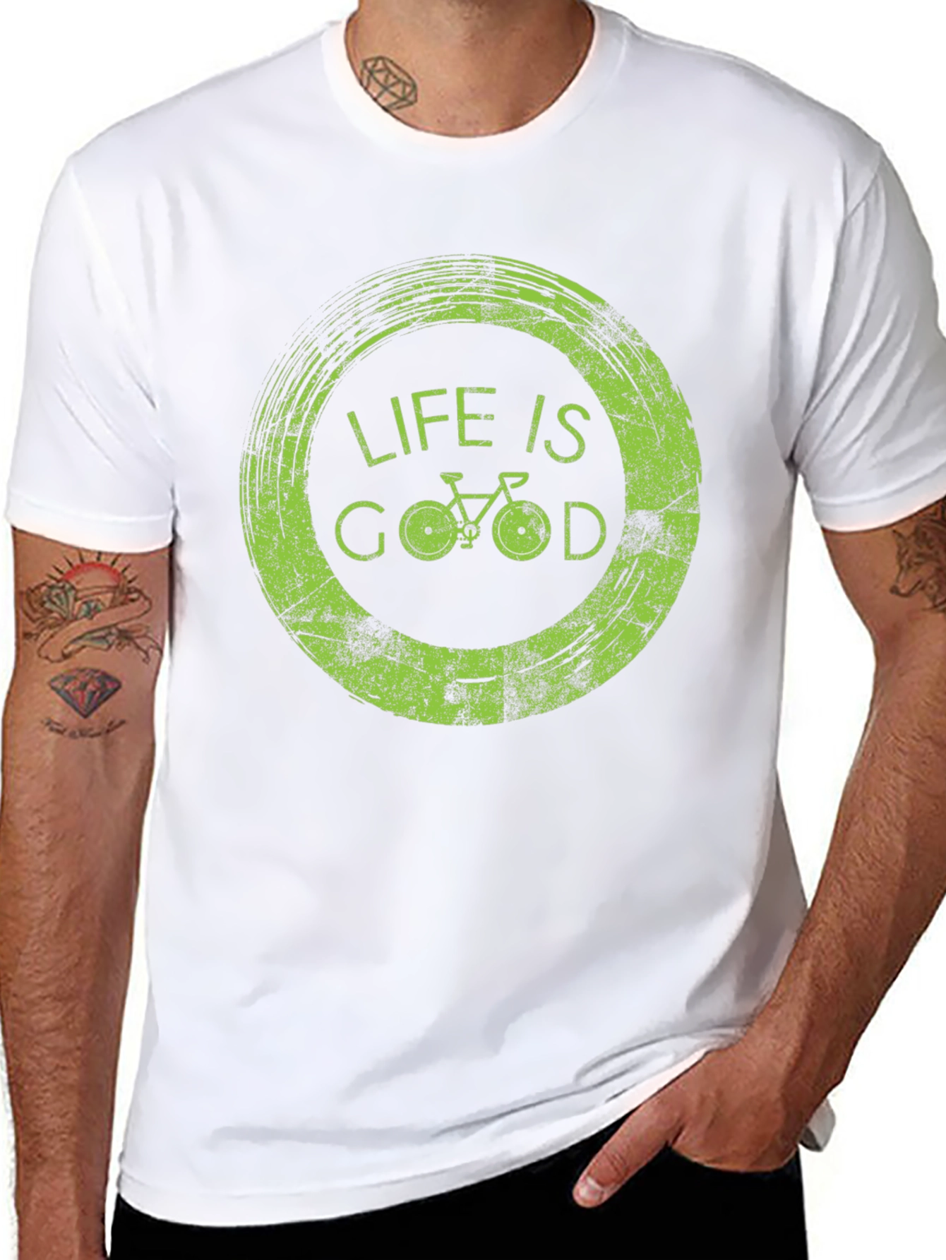 Life is Good Bicycle Graphic T-Shirt - Soft Cotton