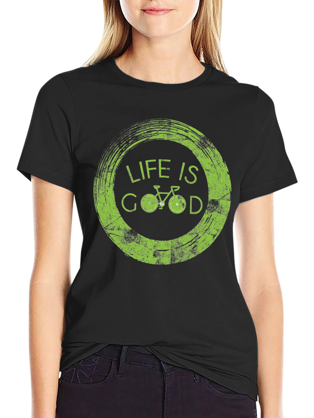 Life is Good Bicycle Graphic T-Shirt - Soft Cotton