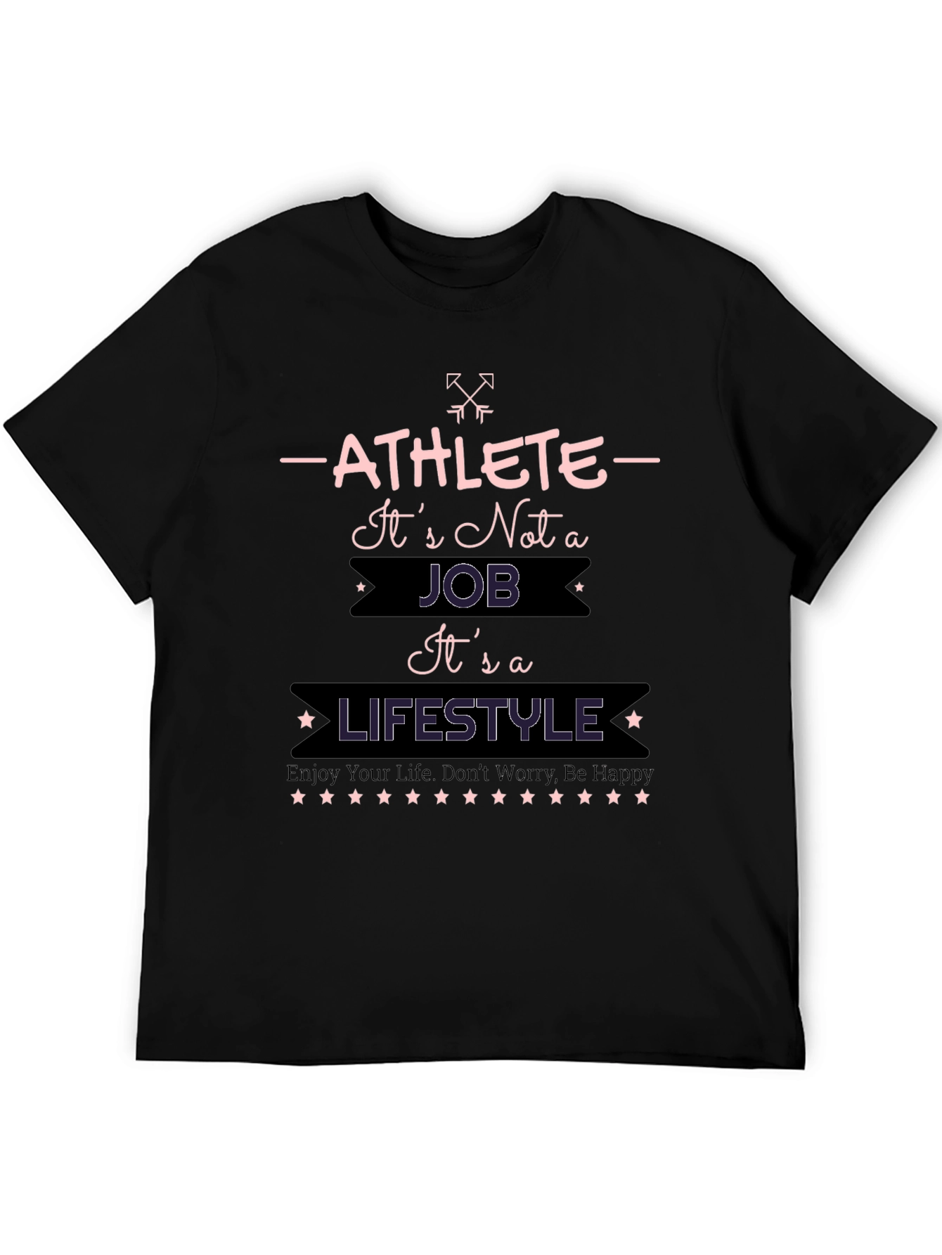 Athlete Lifestyle Graphic T-Shirt - Black