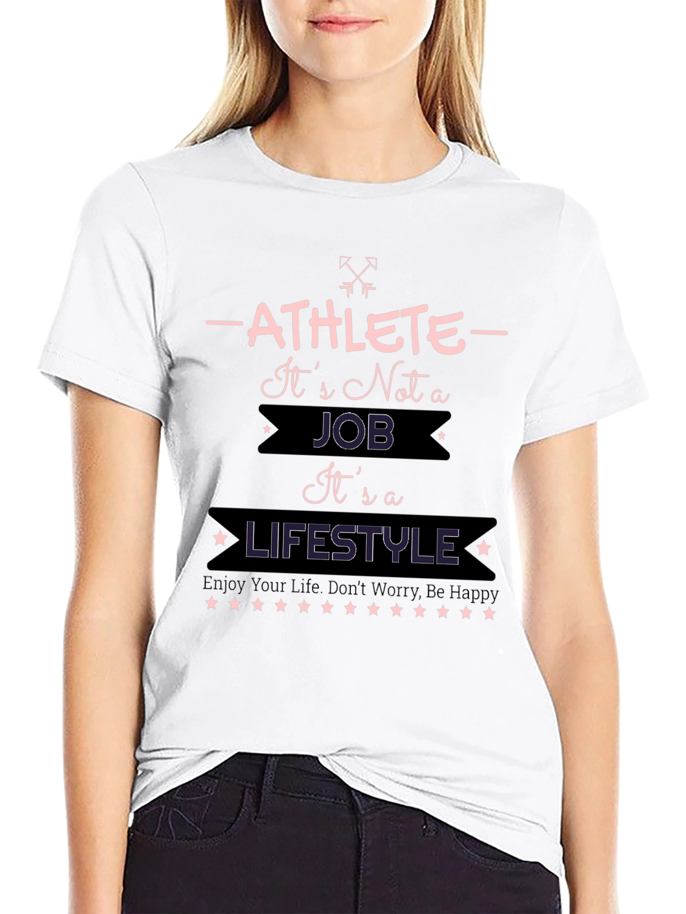 Athlete Lifestyle Graphic T-Shirt - Black