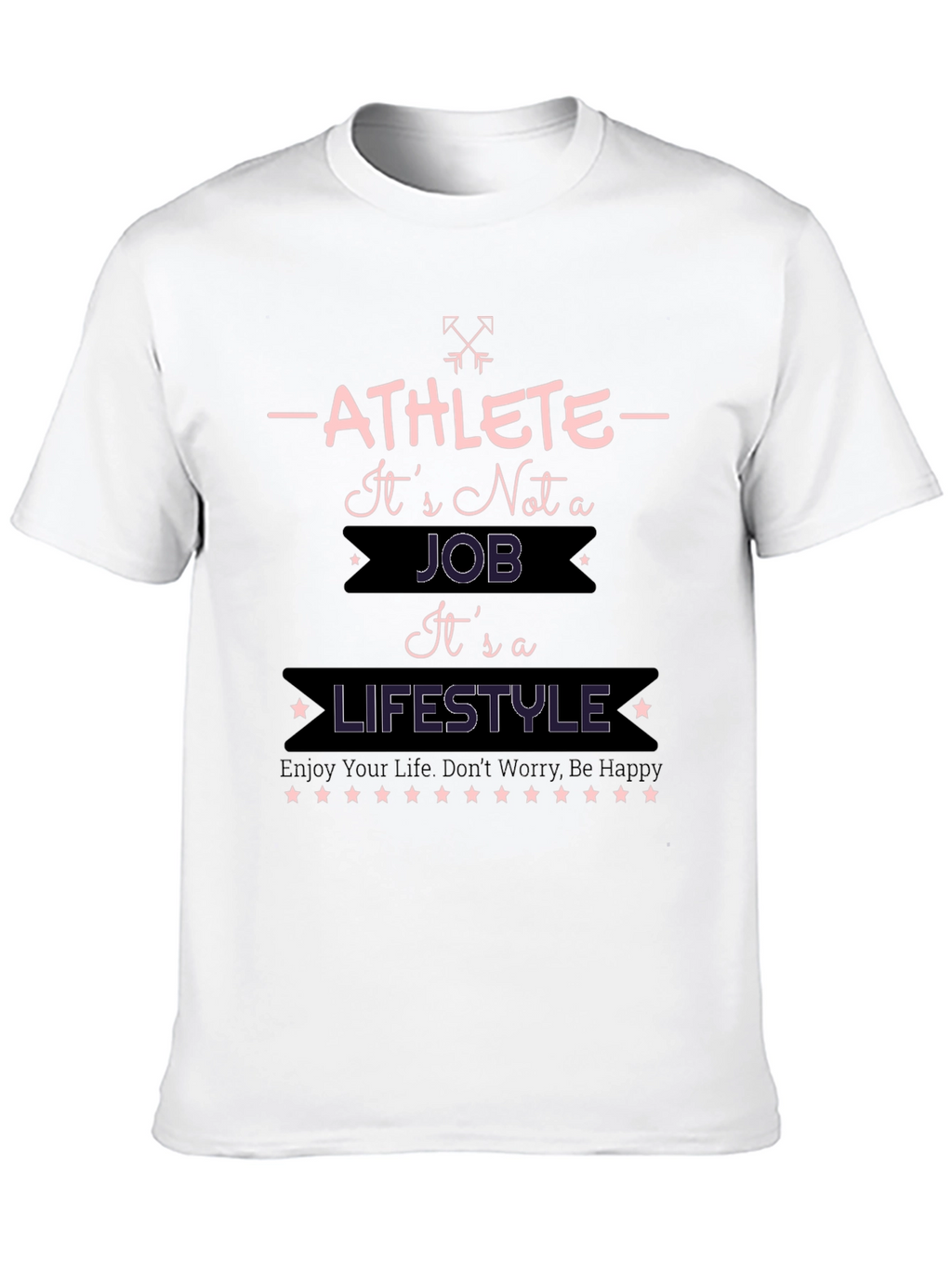 Athlete Lifestyle Graphic T-Shirt - Black
