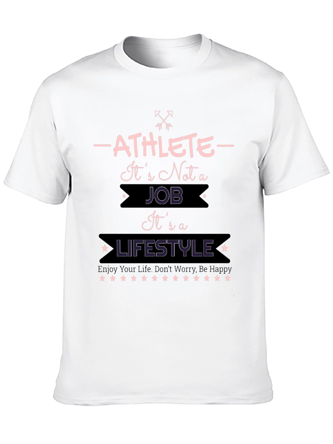 Athlete Lifestyle Graphic T-Shirt - Black