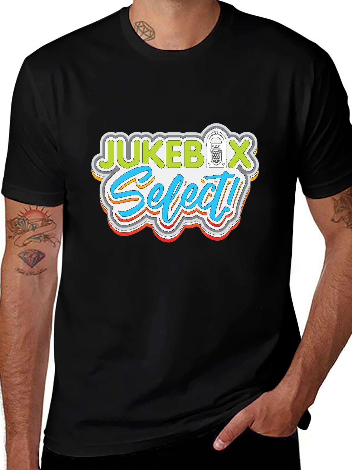 Jukebox Select Novelty Graphic Tee - Retro Music Fan T-Shirt