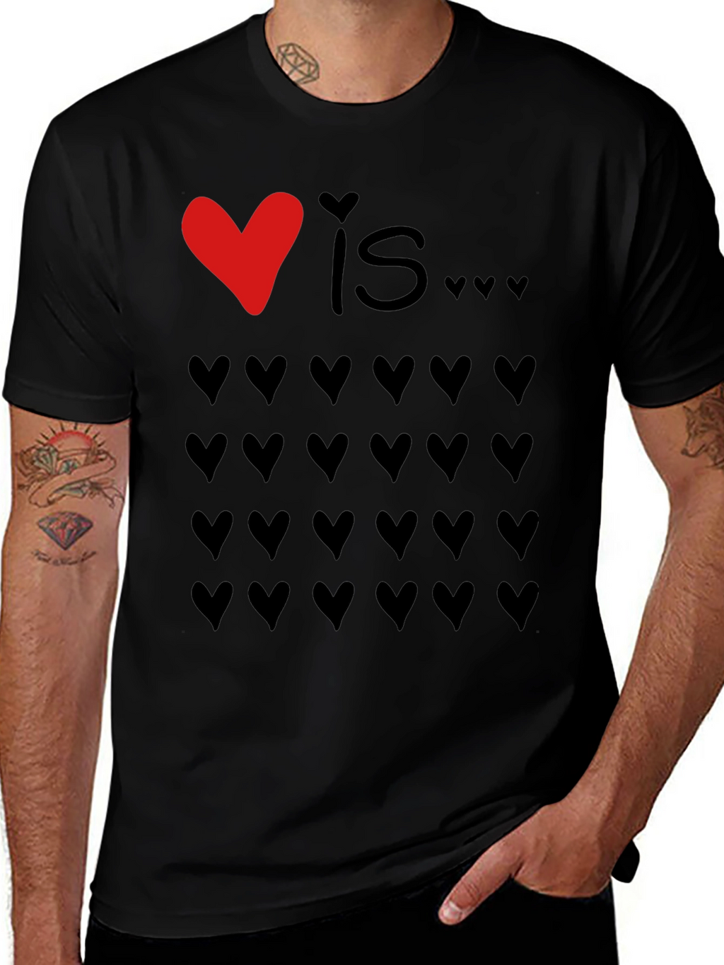 Love Is... Hearts Graphic Tee - Valentines Day