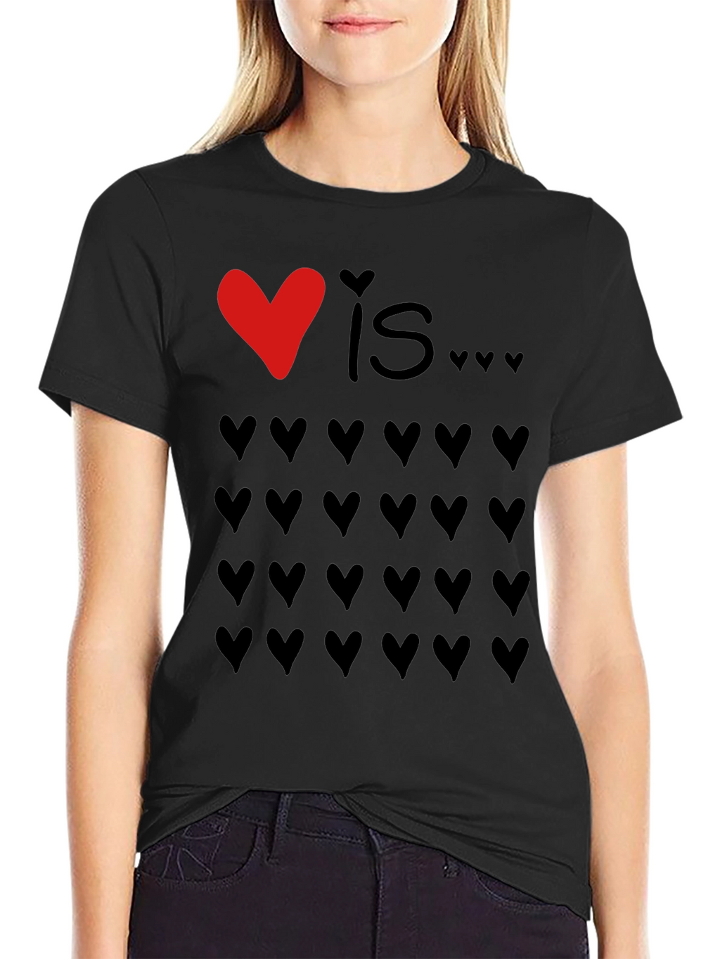 Love Is... Hearts Graphic Tee - Valentines Day