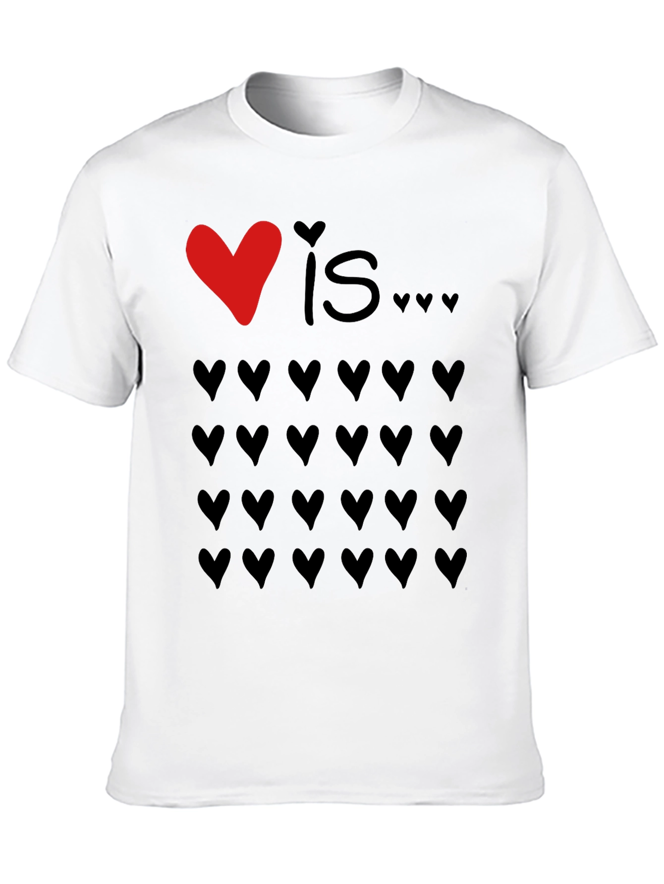 Love Is... Hearts Graphic Tee - Valentines Day