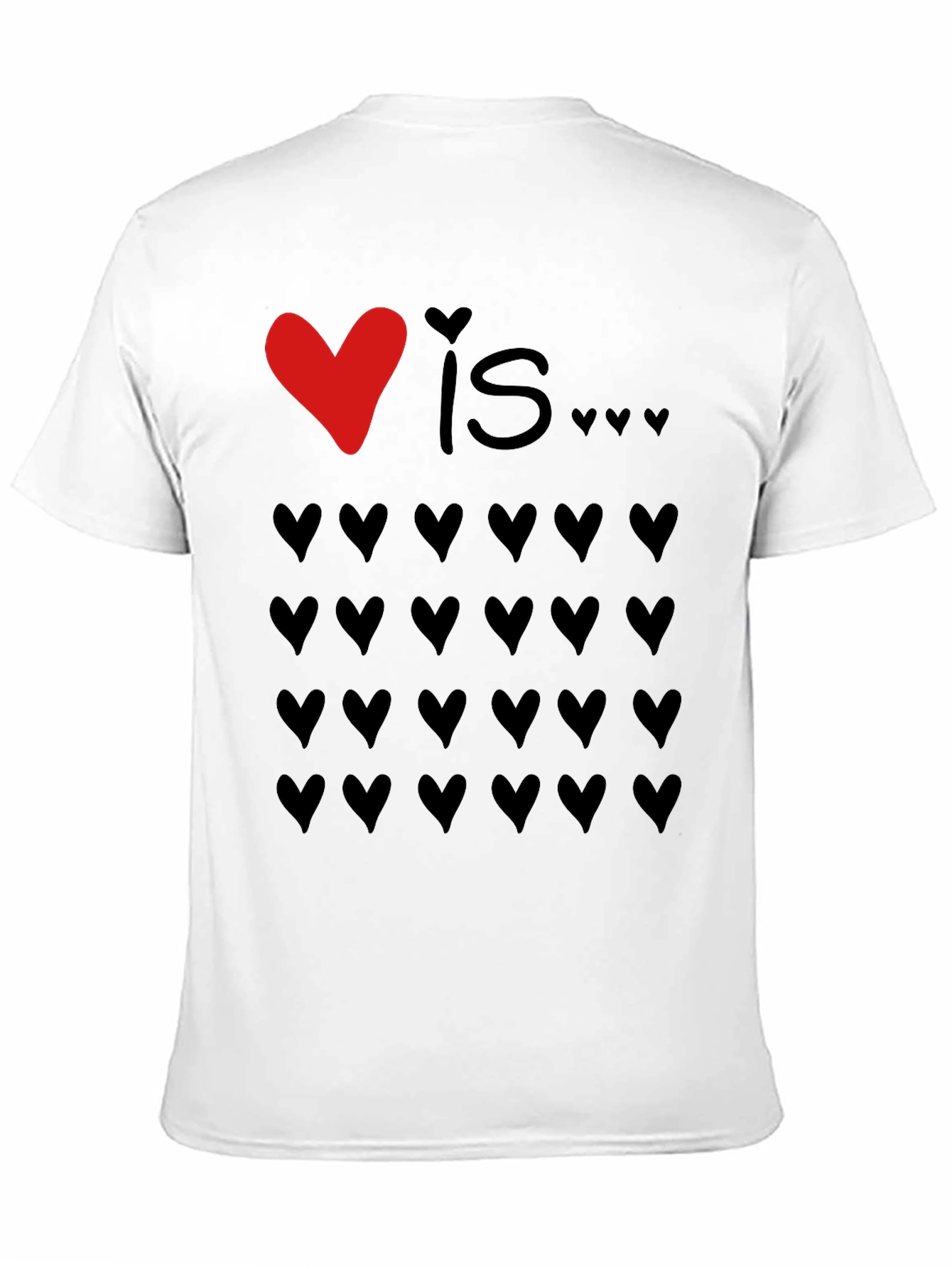 Love Is... Hearts Graphic Tee - Valentines Day