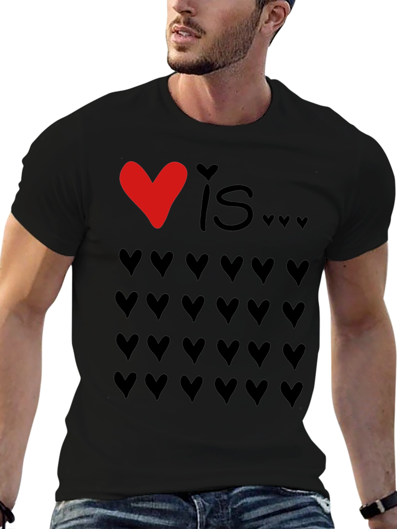 Love Is... Hearts Graphic Tee - Valentines Day