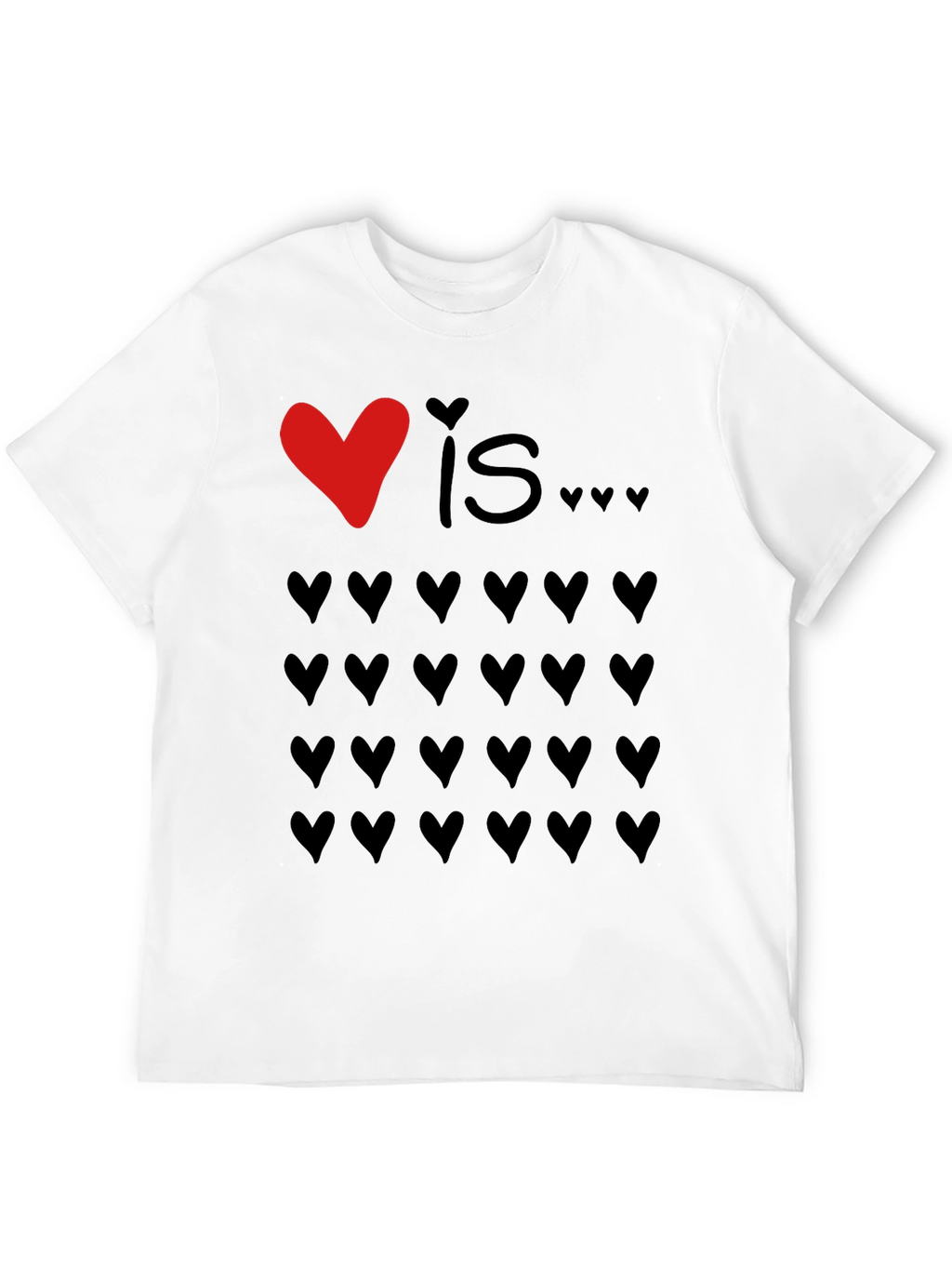 Love Is... Hearts Graphic Tee - Valentines Day