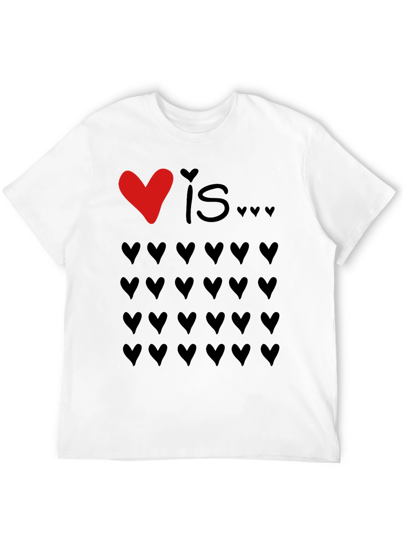 Love Is... Hearts Graphic Tee - Valentines Day