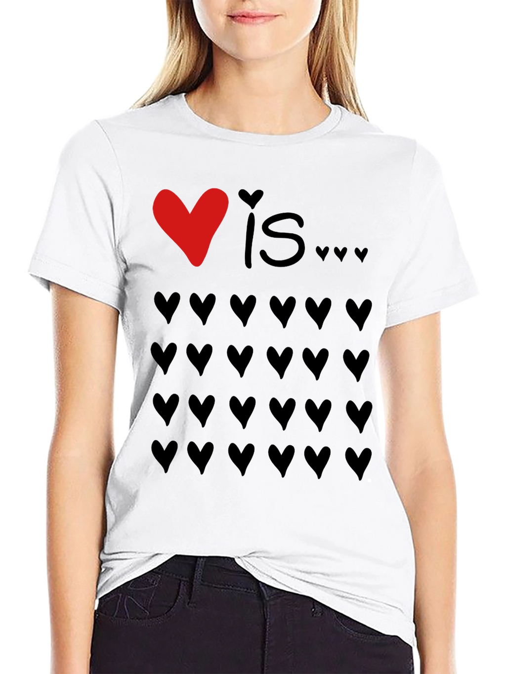 Love Is... Hearts Graphic Tee - Valentines Day