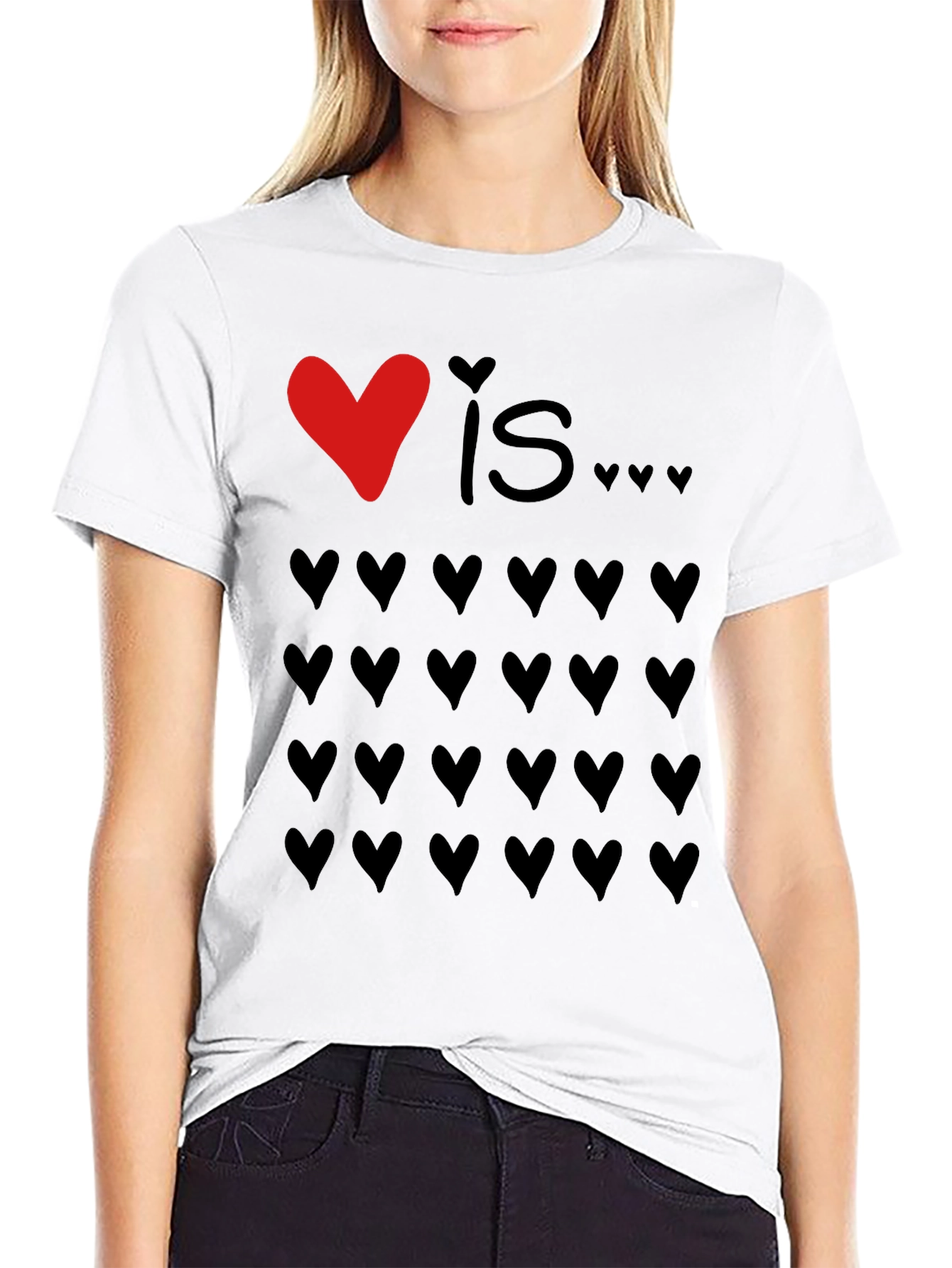 Love Is... Hearts Graphic Tee - Valentines Day
