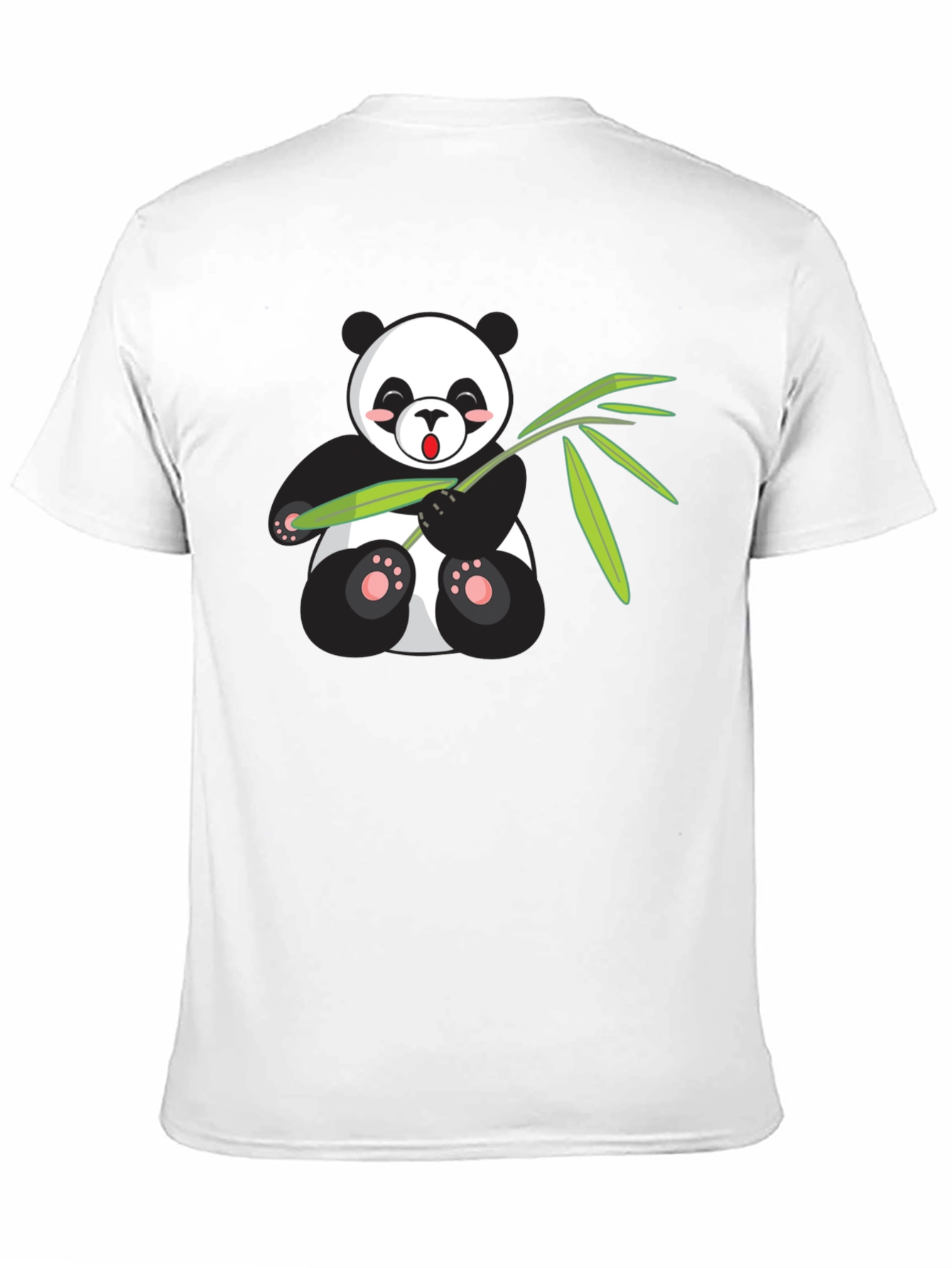Cute Panda Bear Bamboo Graphic T-Shirt