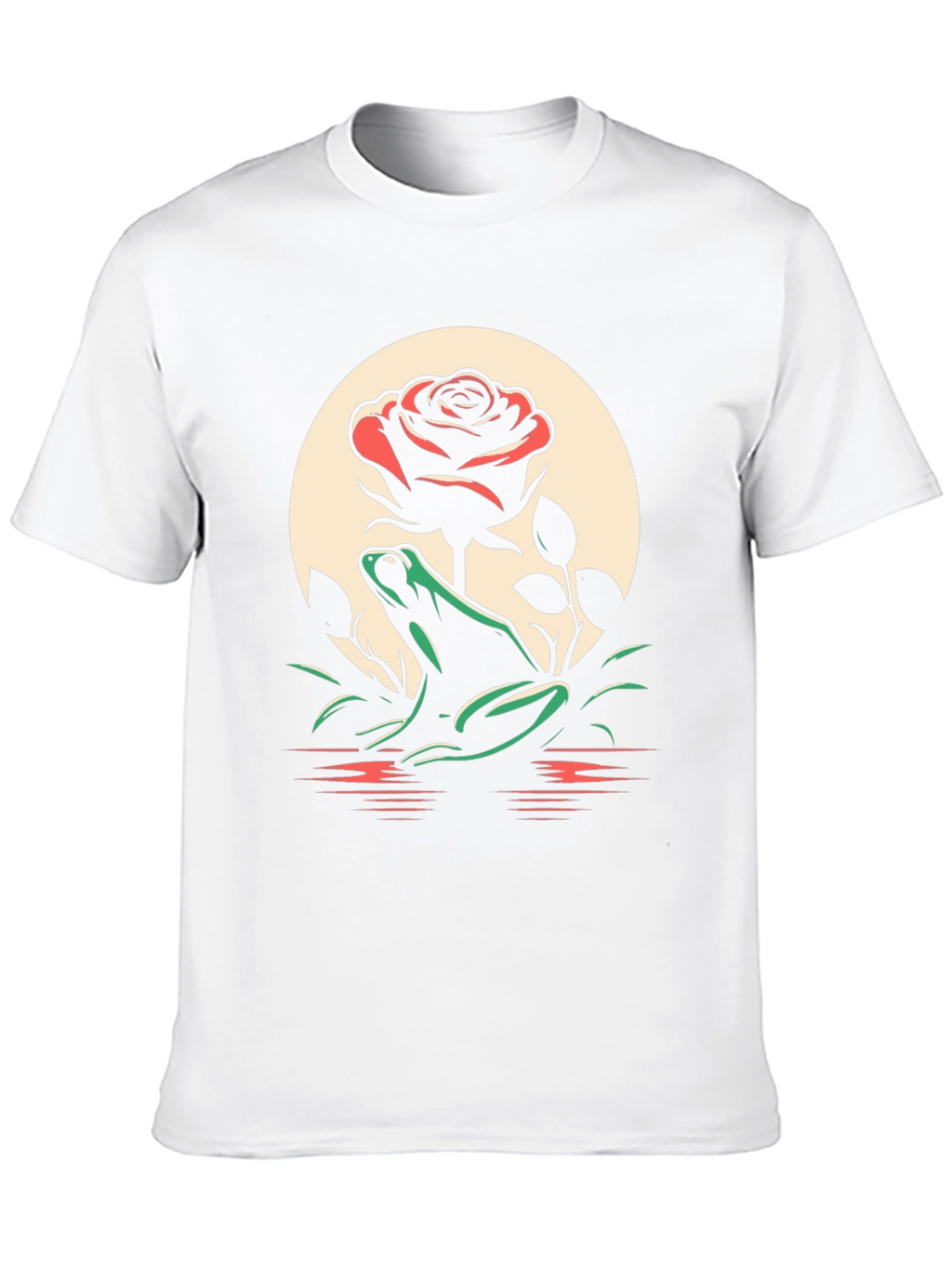 Frog and Rose Graphic Tee - Black