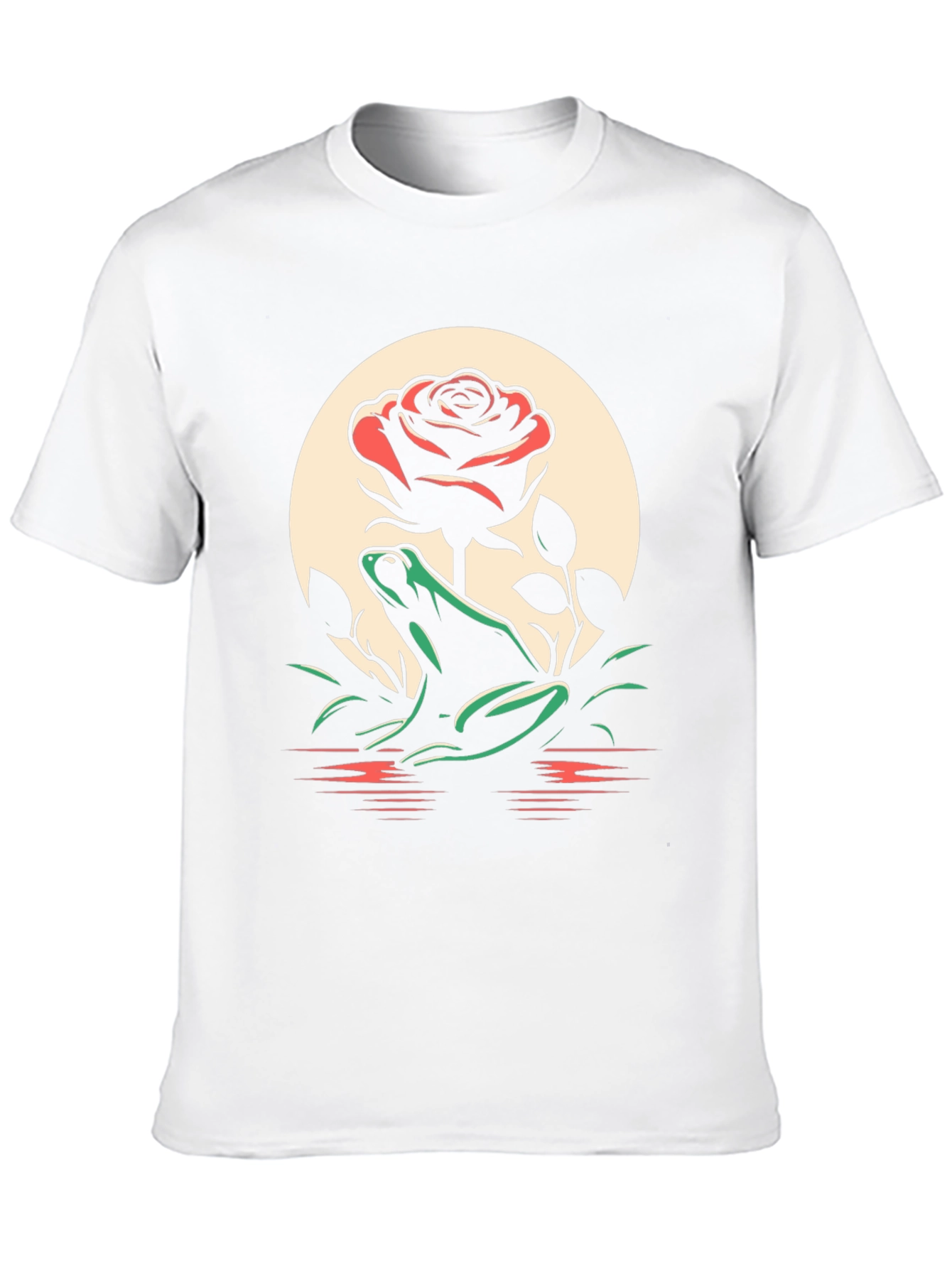 Frog and Rose Graphic Tee - Black