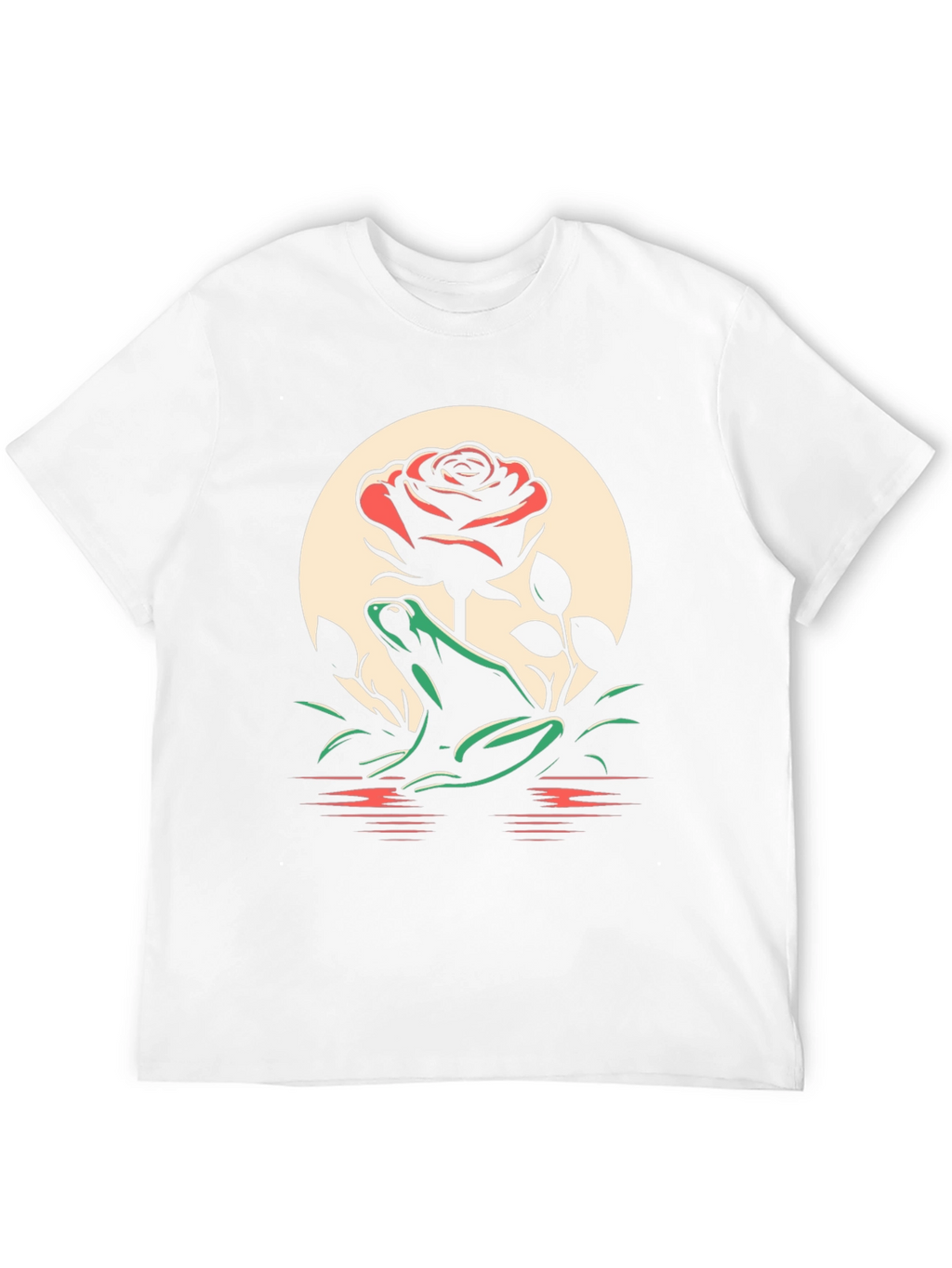 Frog and Rose Graphic Tee - Black