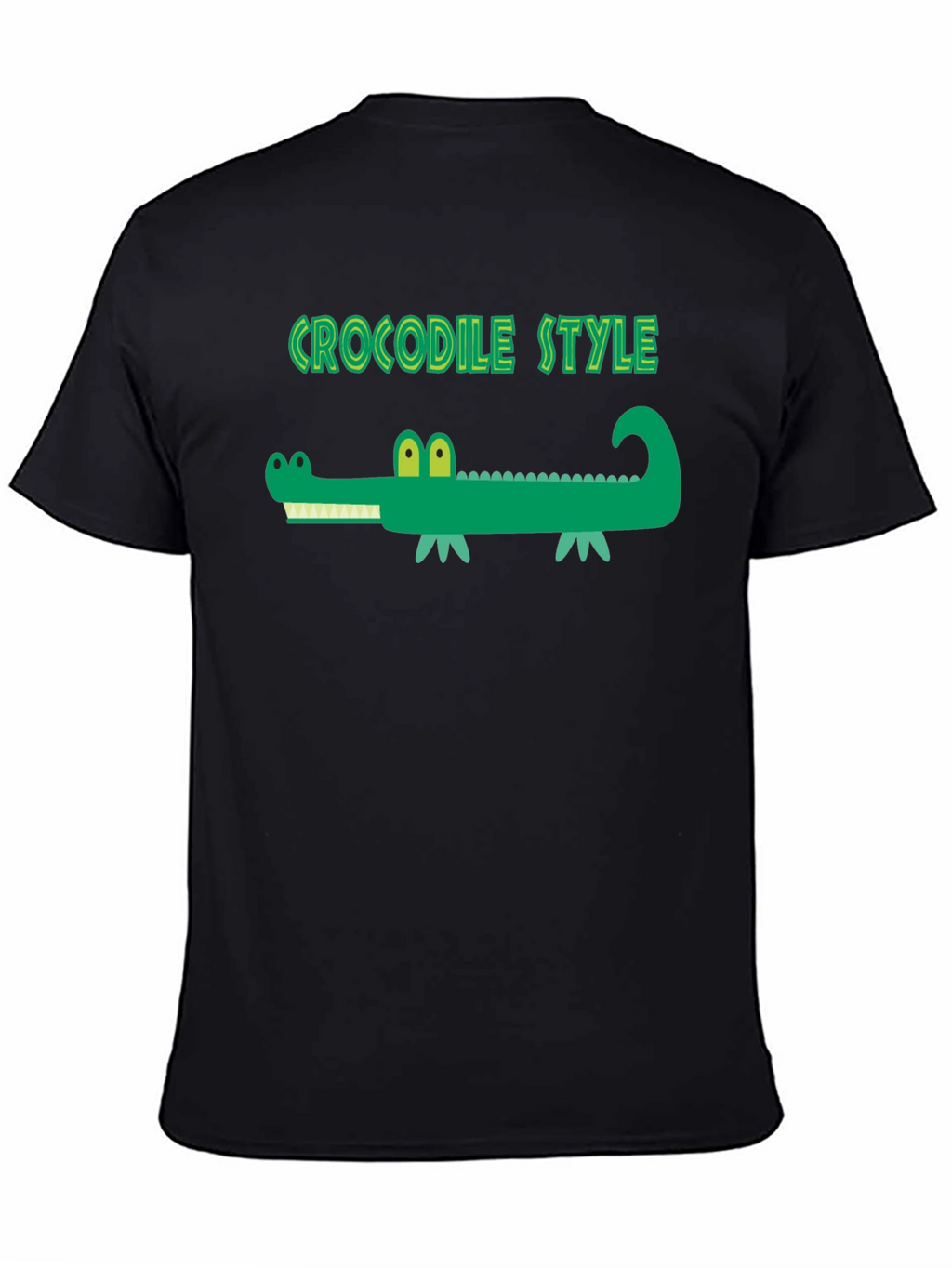 Crocodile Style Black T-Shirt