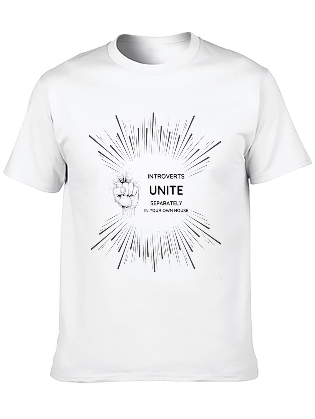 Introverts Unite Black Graphic T-Shirt