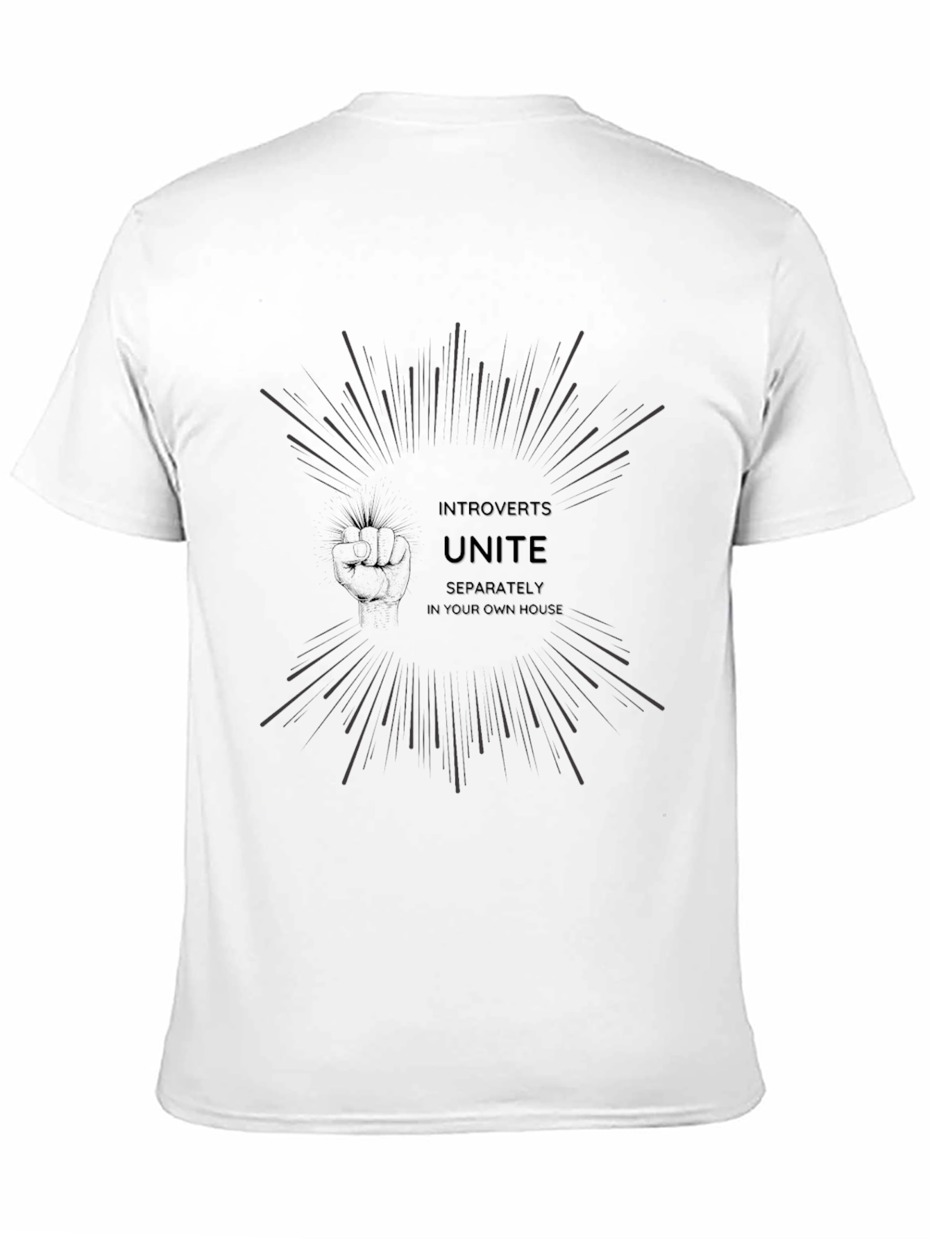 Introverts Unite Black Graphic T-Shirt