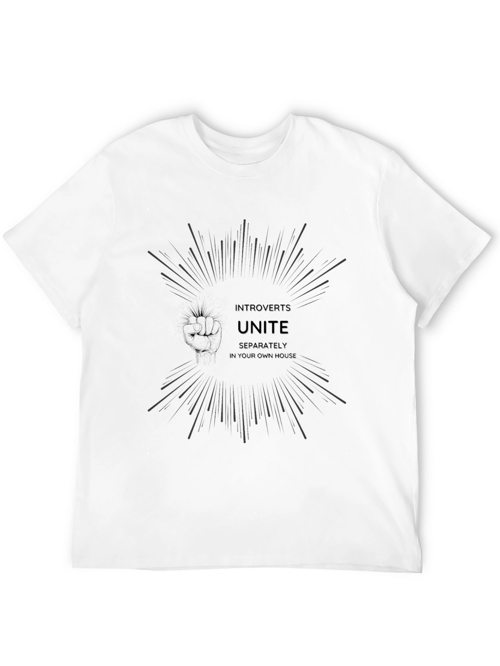 Introverts Unite Black Graphic T-Shirt