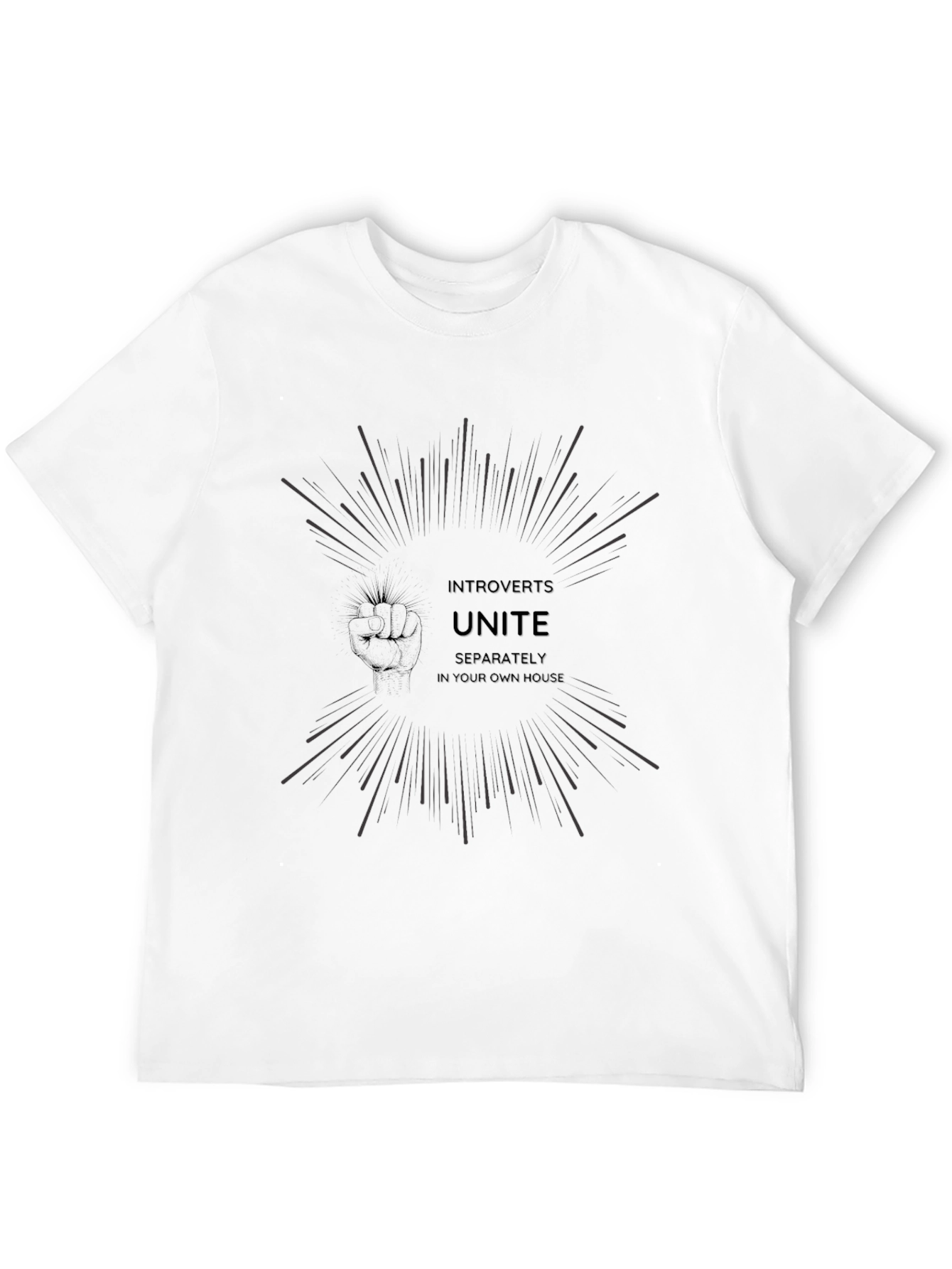 Introverts Unite Black Graphic T-Shirt