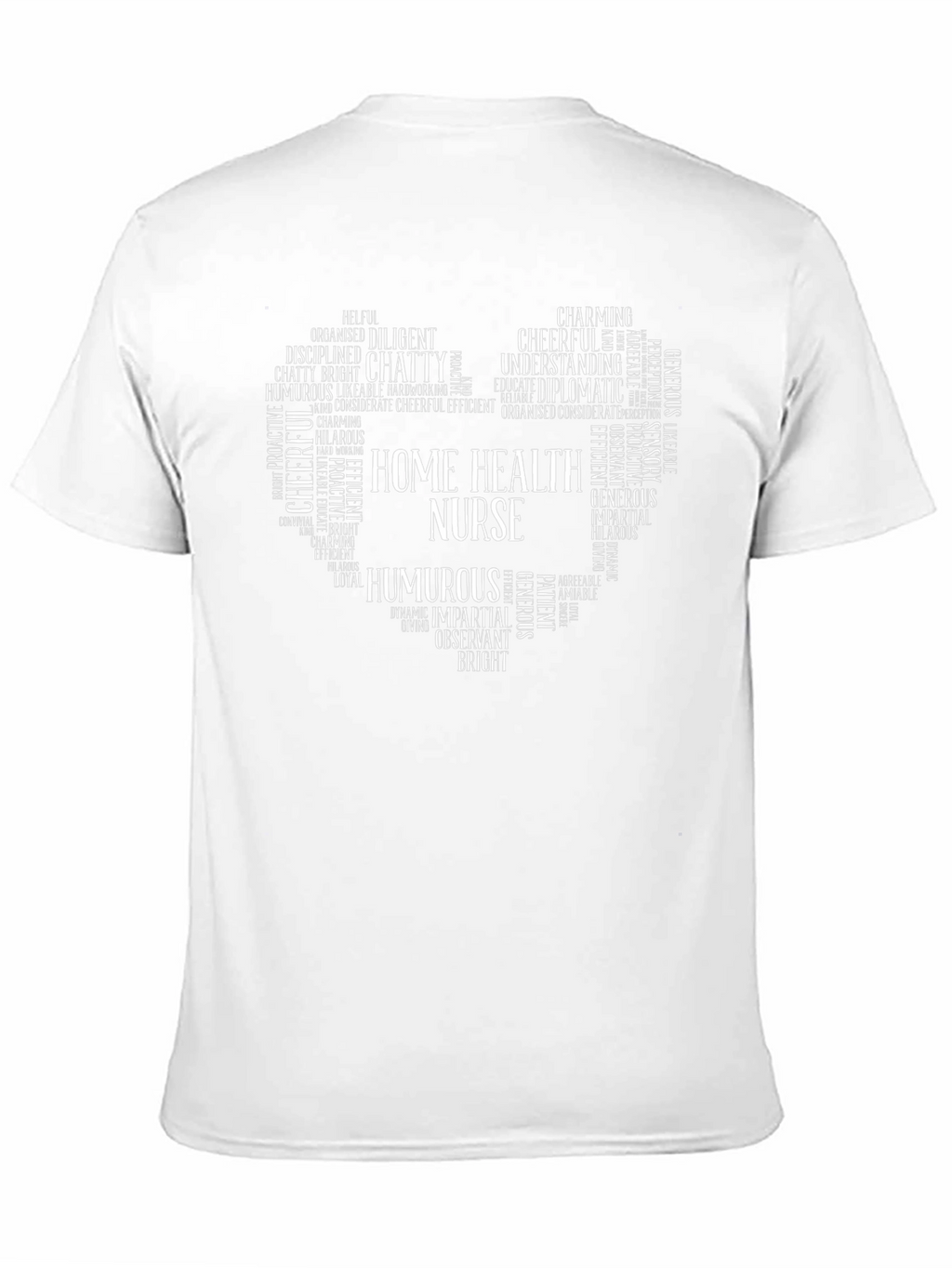 Home Health Nurse Word Art Heart T-Shirt