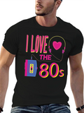 I Love the 80s Black Graphic Tee